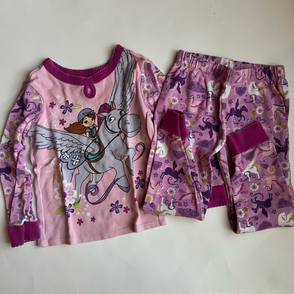 Used Disney Sofia the First Girls Pajama Set - Size 4